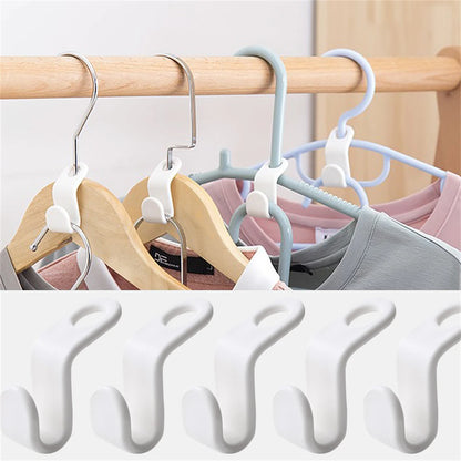 Mini Hanger for Wardrobe Connector Hangers Save Wardrobe Space Hook Up Cascading Plastic Coat Organizer Clothing Storage Home