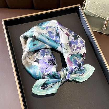 Scarf 100% Silk Bandana Women Square Scarves Wrap Kerchief Spring Fashion Luxury High Quality Headband Hijab Shawls 2026