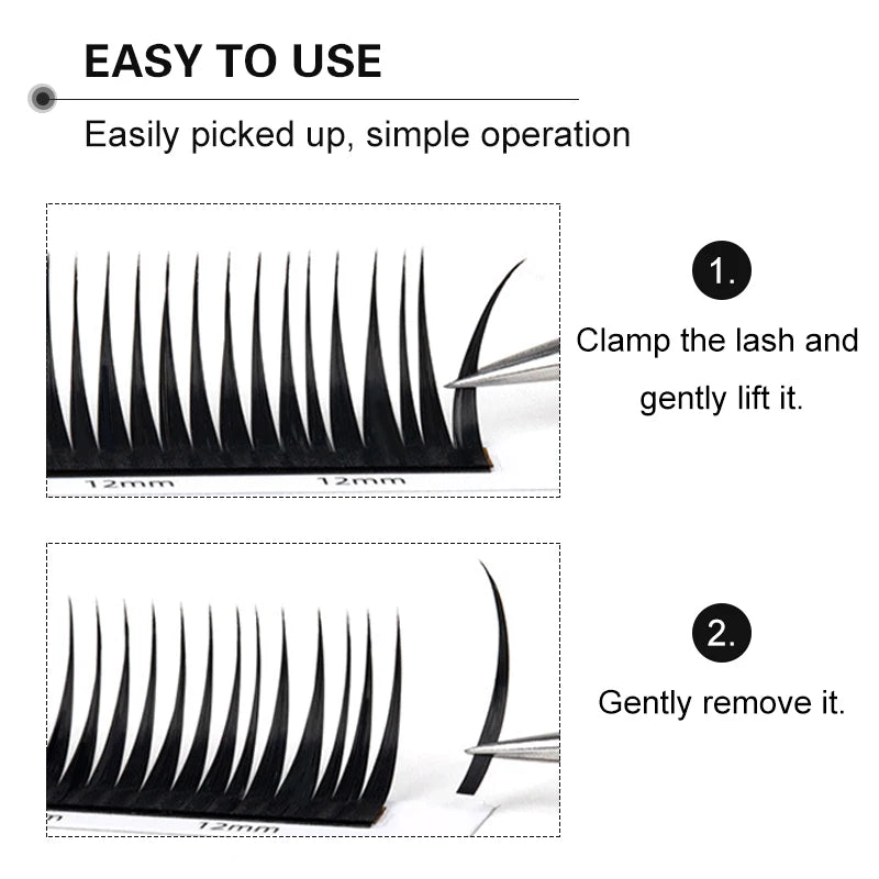 winky beauty 07 C/D Wet Eyelash Extension Manga Wispy Cosplay Type Spikes Lashes Extensions Volume Premade Fans Lashes Supplies