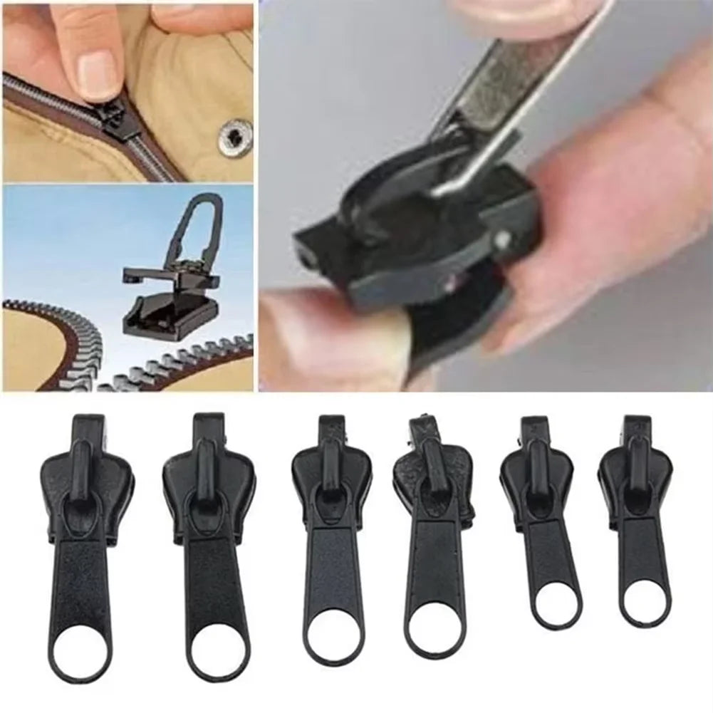 Universal Instant Fix Zipper Pull 3Size Repair Kit Replacement Zip Slider Teeth Rescue New Design Zippers For Sewing Clothes Bag