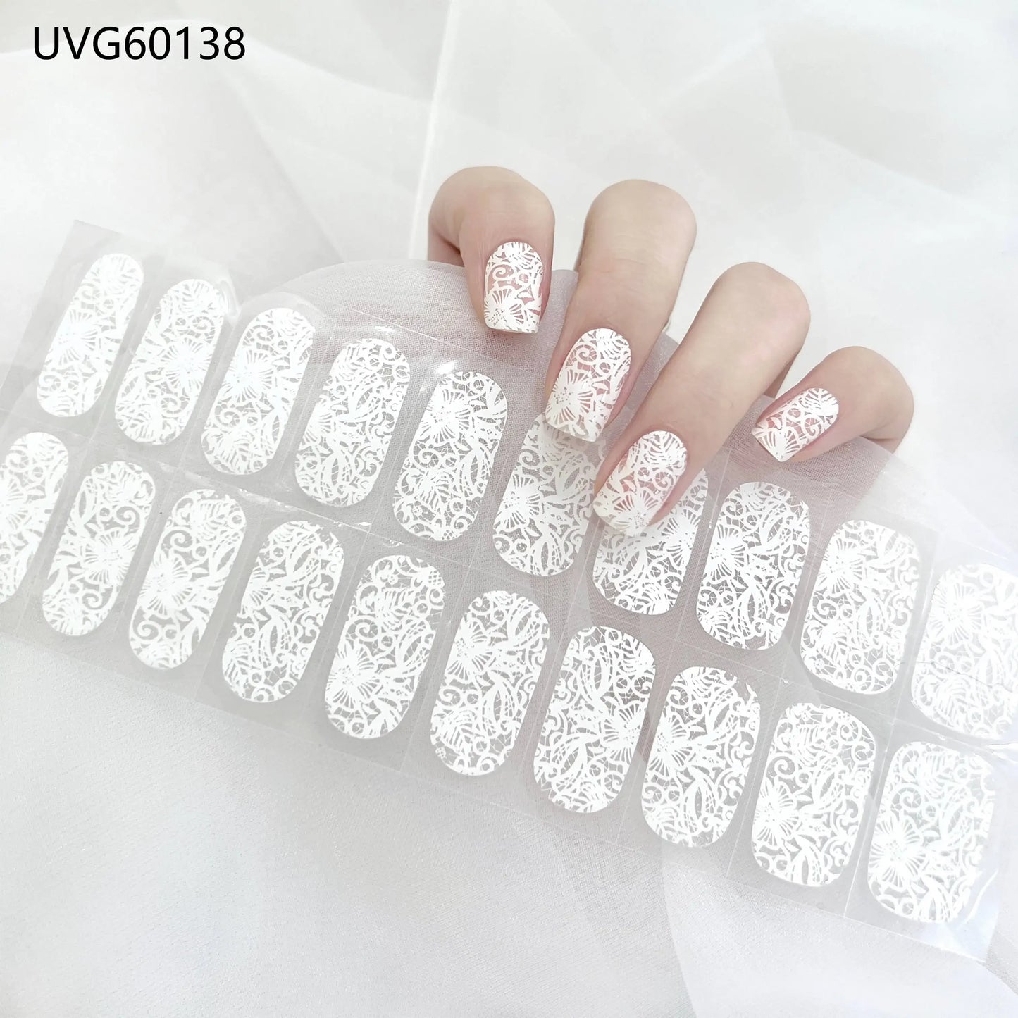 16/20/22Tips Semi-Cured Gel Nail Wraps Full Cover Manicure DIY Waterproof Long Lasting Gel Nail Stickers set for UV Lamp Need