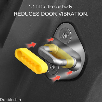 Silicone Car Door Shock Absorber Pads Elastic Damper Cushion Protection for Quiet Closing Vehicle Truck SUV RV Door Edge & Paint