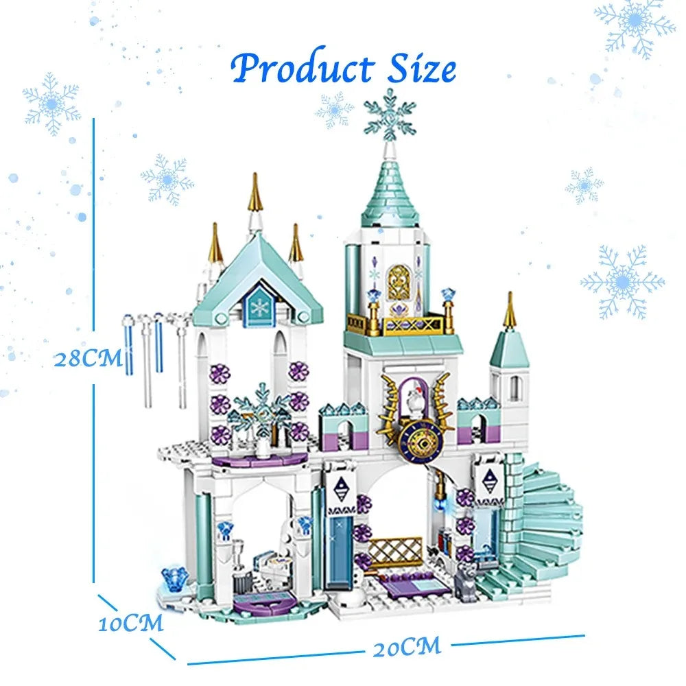 Friends Princess Luxury Ice Castles Building Blocks Playground House Movies Bricks Classic Figures Set Toy for Girls DIY Gift