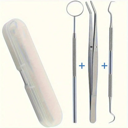 Premium Stainless Steel Dental Care Kit - Complete Oral Hygiene Set with Teeth Cleaning Tools & Whitening Tools for Daily Use