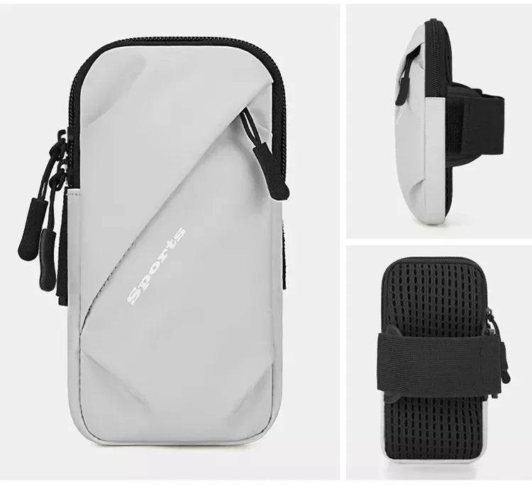 Running Phone Holder Jogging Bags for iPhone Samsung Universal Waterproof PU Sports Armband Phones Arm Bag Running Accessory