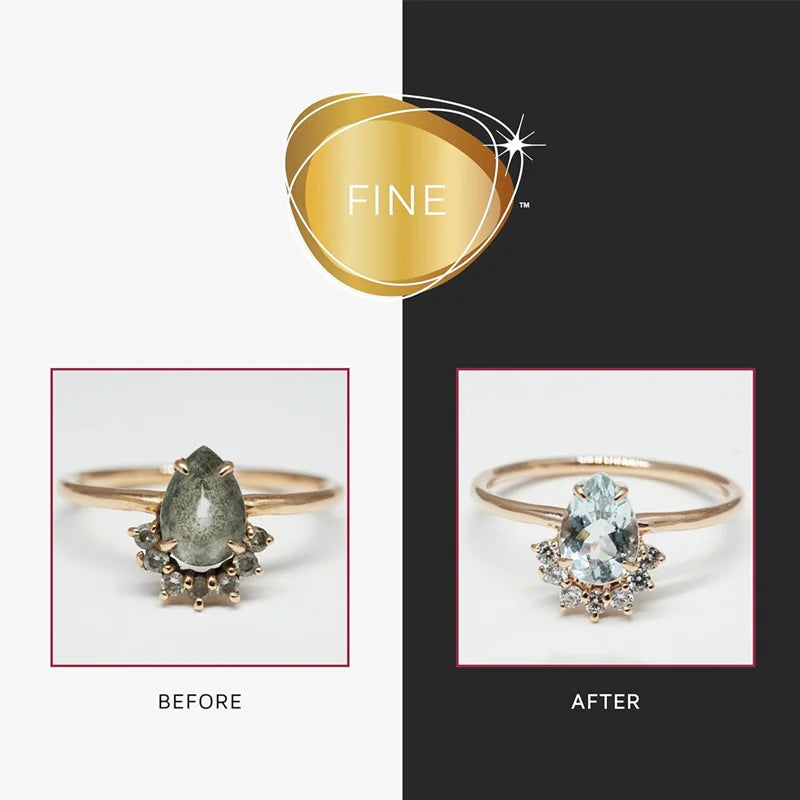 Jewelry Cleaning Liquid, Restore Luster, Remove Tarnish/Oil, Safe for Gold Silver Platinum & Diamonds, Rings/Necklaces/Earrings
