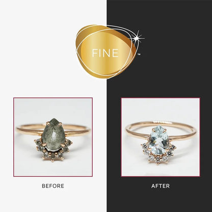 Jewelry Cleaning Liquid, Restore Luster, Remove Tarnish/Oil, Safe for Gold Silver Platinum & Diamonds, Rings/Necklaces/Earrings