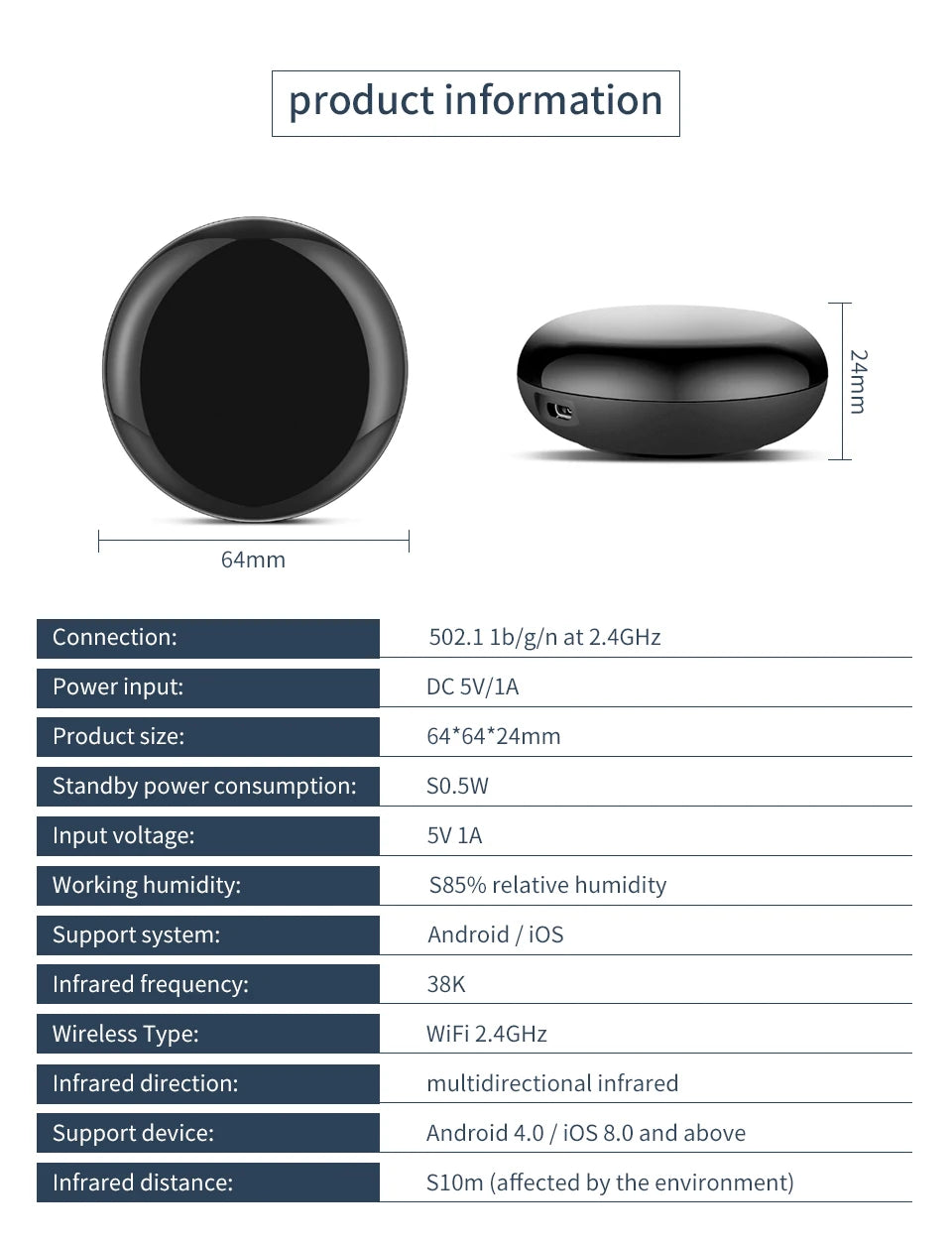 Tuya WiFi IR Remote Controler Smart Universal Infrared Smart Home APP Voice Control for TV Via Smart Life APP Alexa Google Home