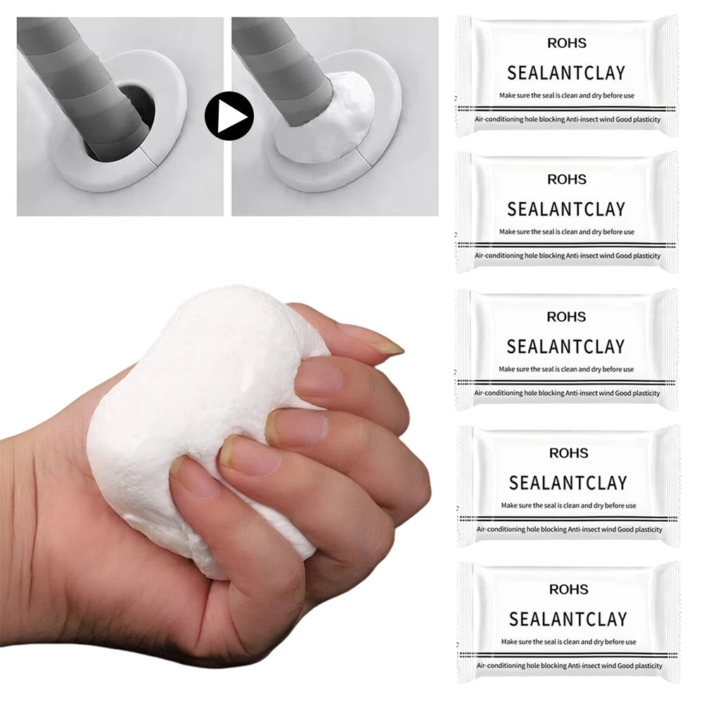 Sealant Clay Stickys Pipe Sealant Mud Airs Conditioning Hole Sealant Clay For Home Hole Blocking Windproof Quick Dry Adhesive