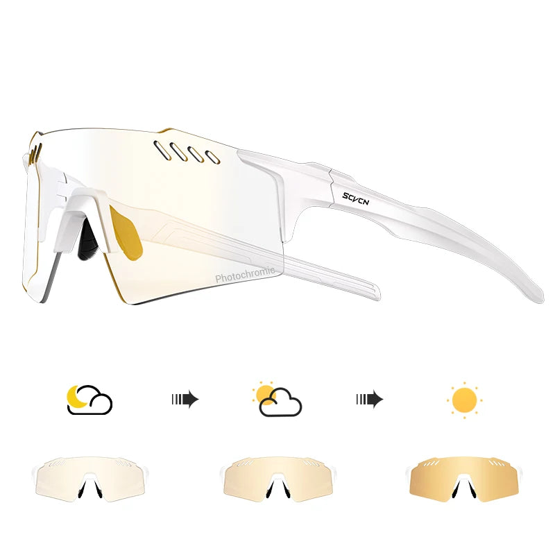 SCVCN Photochromic Cycling Sunglasses Men MTB Cycling Glasses Women Road Bike Glasses Outdoor Bicycle Sunglasses