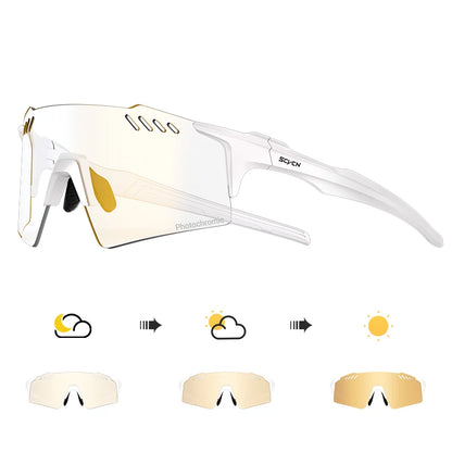 SCVCN Photochromic Cycling Sunglasses Men MTB Cycling Glasses Women Road Bike Glasses Outdoor Bicycle Sunglasses