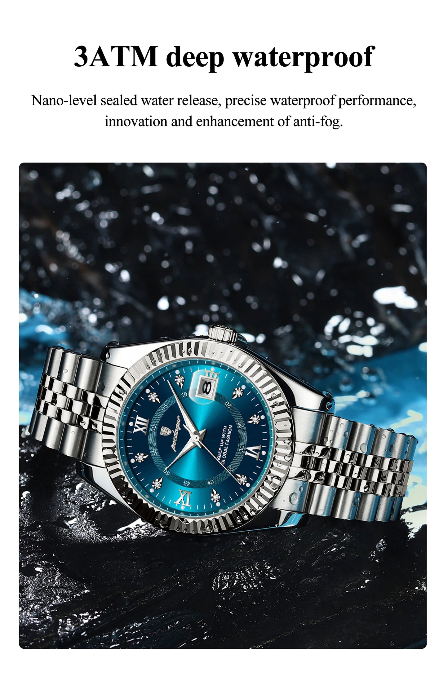 POEDAGAR Original Men Wristwatch Waterproof Luminous Date Business Man Clock Stainless Steel Quartz Military Men's Watches Reloj