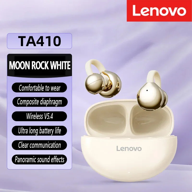 Lenovo Wireless Bluetooth 5.4 Earphones TWS Panoramic Sound Effects Ultra Long Battry Life Headphones Comfortable To Wear TA410