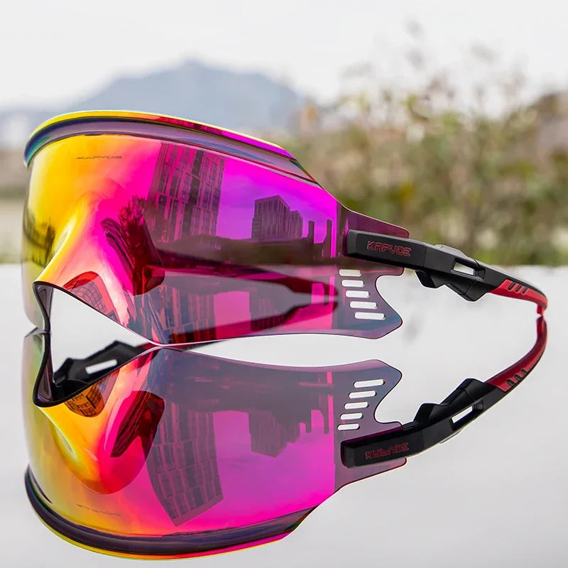 2025 Kapvoe Sport Sunglasses Road Bike Mountain Bicycle Cycl Glasses Riding Goggle Sports Eyewear for Man Women Cycling Glasses