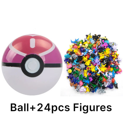 аниме фигурки Toys 7Cm Elf Ball 2-3cm Anime Action PokeBall Figures Monster Toy Model Dolls Children Christmas Gift