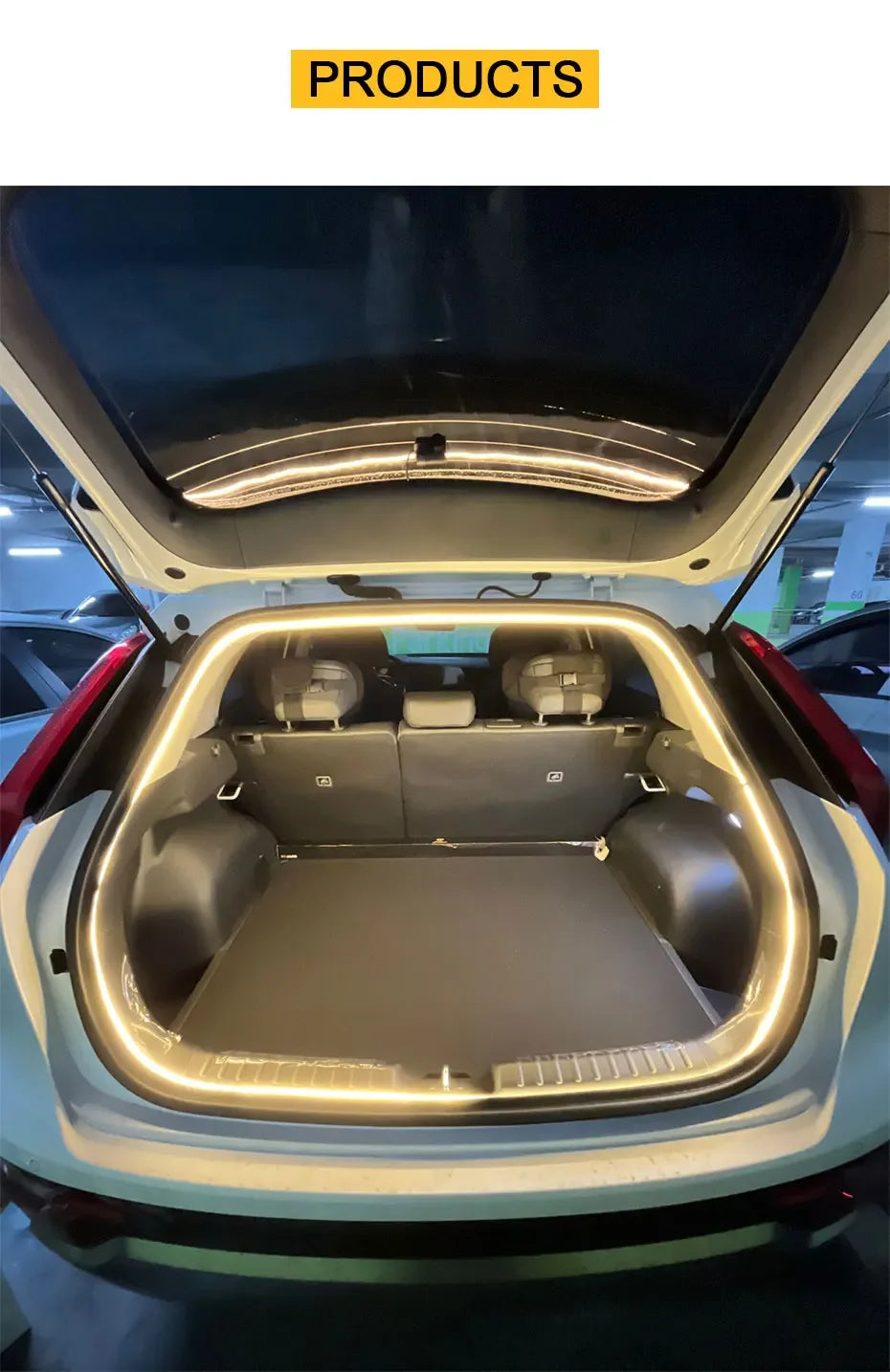 Flexible LED Ambient Light Strip 5m DC12V for Tesla Model Y 3 S After Trunk Frunk Silicone Interior Car Decorative Lamp DIY Lamp