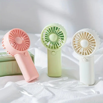 2025 Cute Mini Fan Portable Handheld Fan Lightweight Handy Fan Pocket Size Low Noise Small Electric Fan Student Gift Outdoor Fan