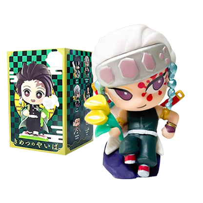 Demon Slayer Tanjiro Kamado Nezuko Anime Cartoon Figure Blind Box Creative Personalized Statue Model Ornament Surprise Gift Box