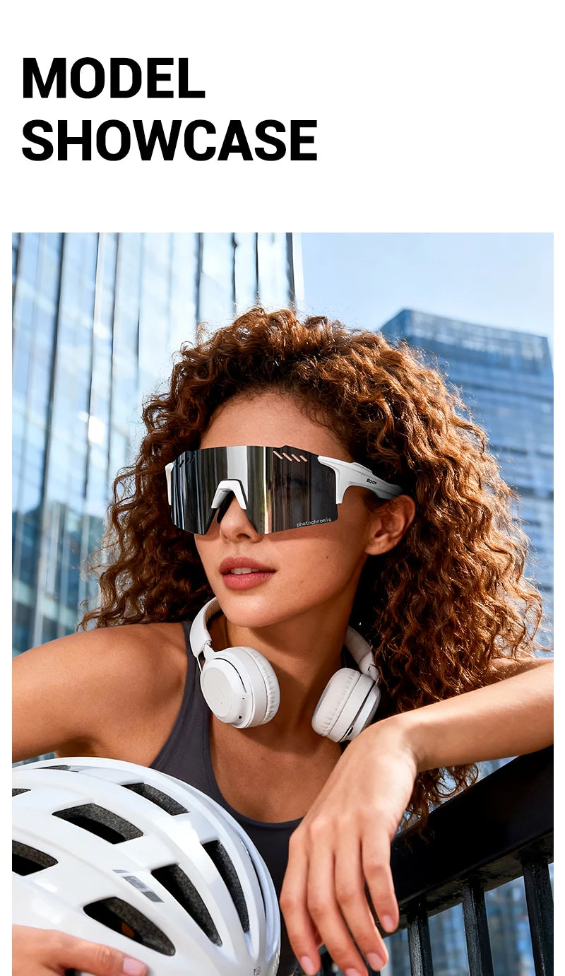 SCVCN Outdoor Photochromic Sunglasses Sports Bike Cycling Glasses Man MTB Climbing Glasses Eyewear Women Driving Bicycle Goggles