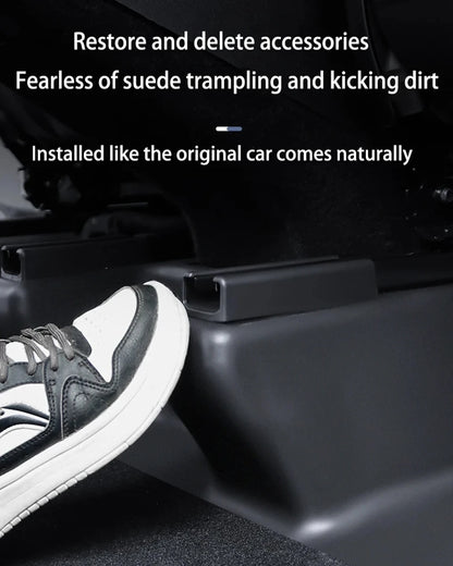 For Tesla Model Y Juniper 2025 2026 Under Seat Corner Guard Seat Slide Rail Protector Cover Anti-Kick Decor Flocking Accessories