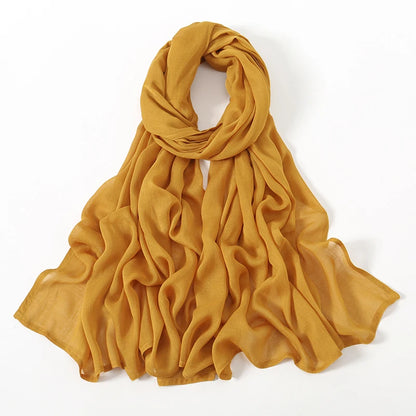Fashion Modal Hijab Rayon Cotton Shawls Muslim Hijabs For Women Plain Scarf Big Size Headscarf Islamic Turban Headband 190*85cm