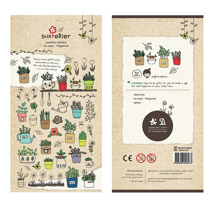 Korean Brand Suatelier Collection Daily Food Vlog Stickers DIY Scrapbooking Journey Diary Stationery Stickers Supplies
