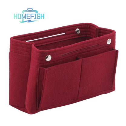 HOMEFISH Multifunction Insert Makeup Bag Women Travel Inner Purse Cosmetic Bags For Ladies Portable Storage Organizer Tote 2024