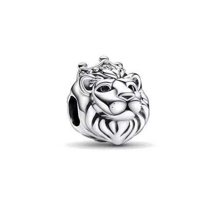 2025 New S925 Silver Spring Ball Bear Cross Pendant Suitable for Original Bracelets DIY Accessories Women's Charm Jewelry Gifts