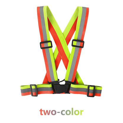 Adjustable Lightweight Reflective Vest for Outdoor Night Walking Biking Safety Gear Waterproof Running Safety Vests with Straps