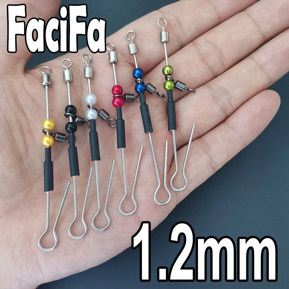 6 Pcs Bearing Swivel Fishing Connector Fast Hook Urfe Para Temporales Enganches Rapidos Para La Pesca Kolay Atma Aparati
