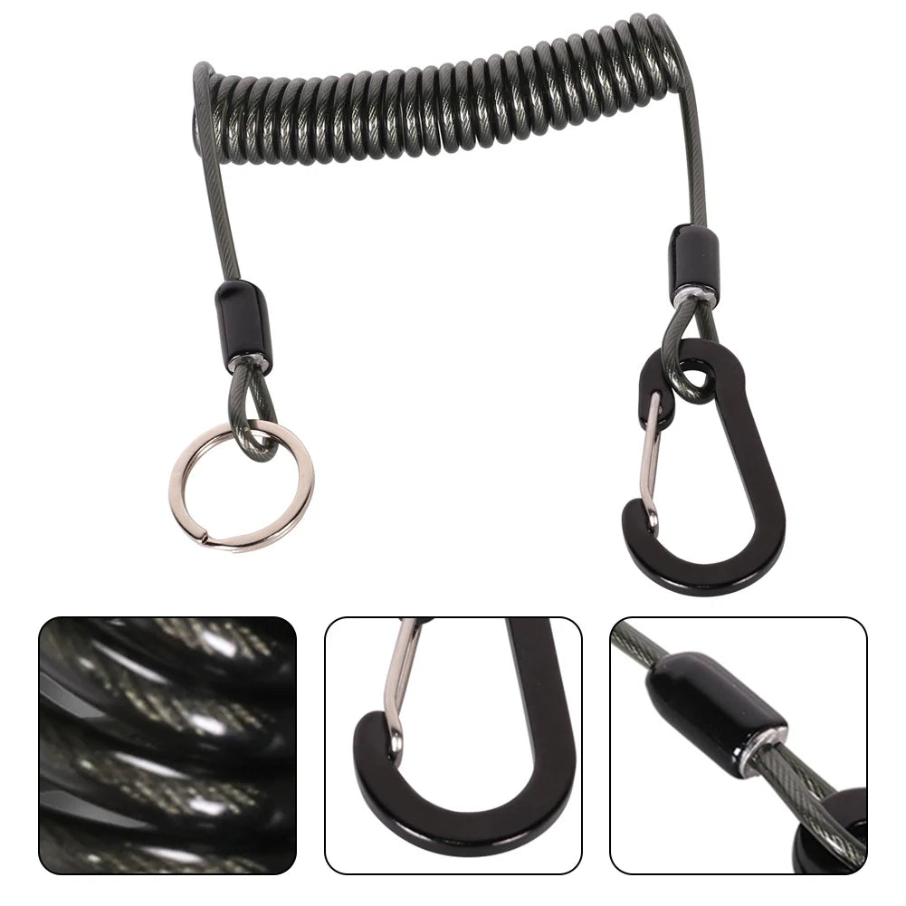 Fishing Missed Rope Anti-lost Spiral Spring Lure Pliers Lanyard Wire Spring Rope Prevent Rod Drop Lose Tool