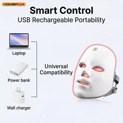 7-Color LED Face Mask – Light Device for Home Use, Skin Beauty Tool