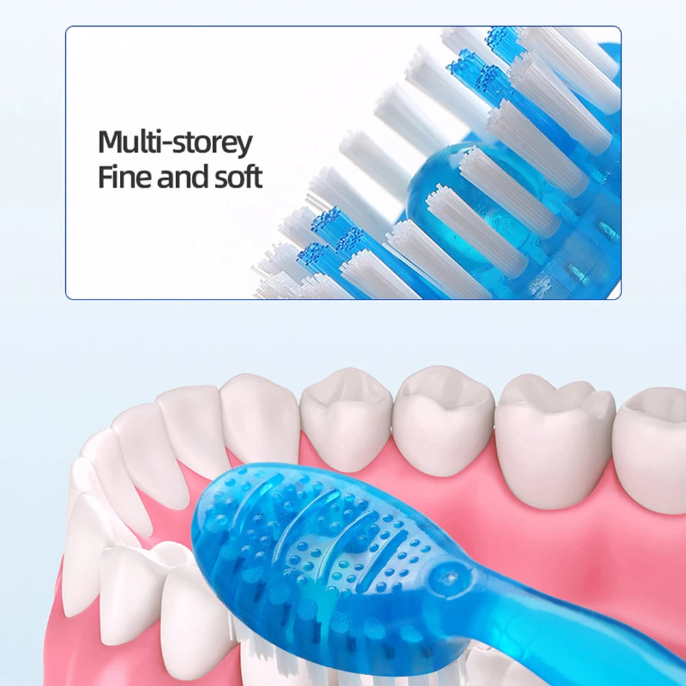 26pcs/Set Portable 5 in 1 Travel Toothbrush Set Disposable Mini Toothbrushes with Toothpaste Tongue Scraper Flosses Kit