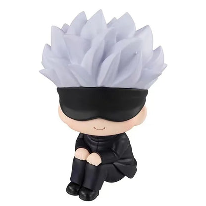 Q Version Jujutsu Kaisen Figure Gojo Satoru Yuji Itadori Model Car Cake Decoration Collectible Doll Gashapon Toy Anime Gift for
