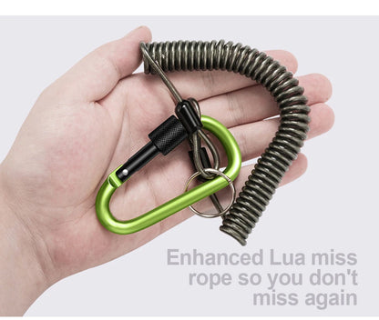 Durable Anti-Lost Lanyard 1/1.2/1.5/2.0m Telescopic Elastic Retention Rope Safety Spring Lanyard Rope Key Ring Chain Accessories