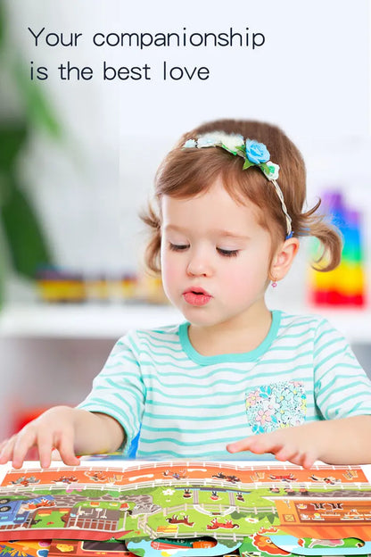 Children DIY Sticker Book Bubble Scene Sticker Jelly Paste Toy Kids Portable Reusable Quiet Busy Paste A Book