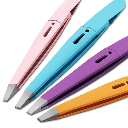 High-Quality Eyebrow Tweezer Colorful Hair Beauty Fine Hairs Puller Stainless Steel Slanted Eye Brow Clips Removal Makeup Tools