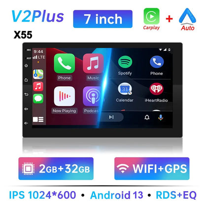 7/9/10 inch Universal Android 13 Car Radio 32G/64G Autoradio android 2 Din car radio GPS BT Central Multimedia Smart car systems