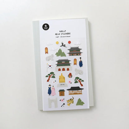 Korean Import Suatelier Travel Home Life Study Friend Stickers Scrapbooking Diy Journaling Diary Stationery Sticker School Gift