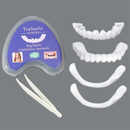 Snap-on Teeth Veneers Braces Box Kit, Snap-on Fake Teeth Veneers Braces Box Teeth Whitening Dental Care for Adults