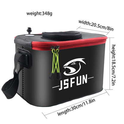 Fishing Bucket Folding Thickening Living Fish Bucket Without Oxygen Pump Portable EVA Water Tank Outdoor Fishing Live Fish Box