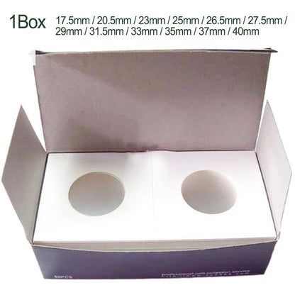 1 Set Coin Storage Stamp Holder Square Cardboard Case Coin Album Collection Coin Holders Flip Clip Coin Capsules Cover Storage