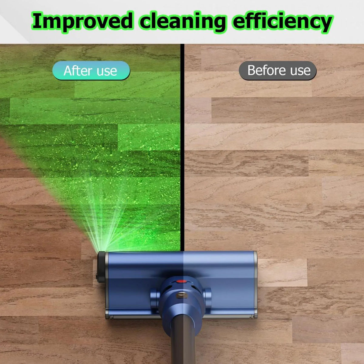 Vacuum Cleaner LED Dust Display Lamp Waterproof Green Laser Light Vacuum Parts