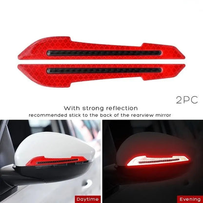Reflective Stickers Warning Strip Tape Traceless Protective Car Sticker Warn on Car Rearview Mirror Exterior Auto Accessories