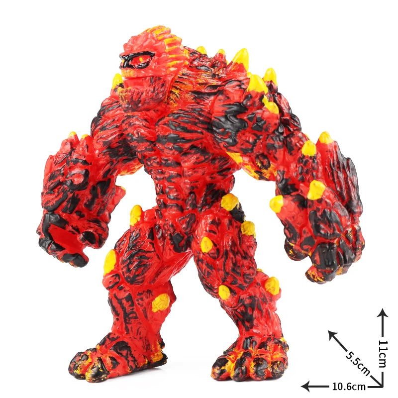 Oenux Simulation Dinosaur Dragon Turtles Fire Bull Orangutan Magma Golem Animal Model Action Figures Pvc Collection Kid Toy Gift