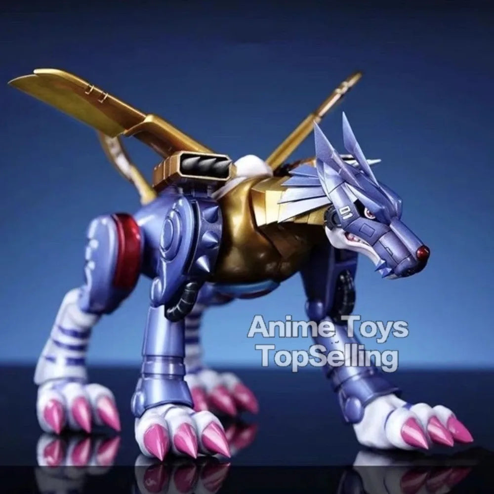 9cm Anime Digimon Adventure Figure Metal Garurumon Action Figures Pvc Collection Model Toys for Children Gifts
