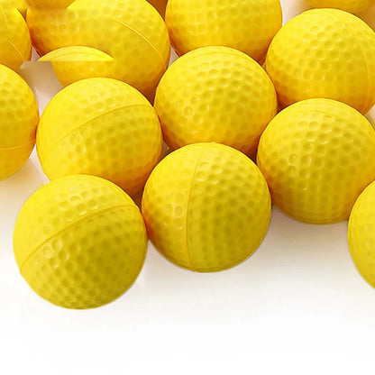 10Pcs Yellow PU Foam Golf Balls Sponge Elastic Indoor Outdoor Practice Training