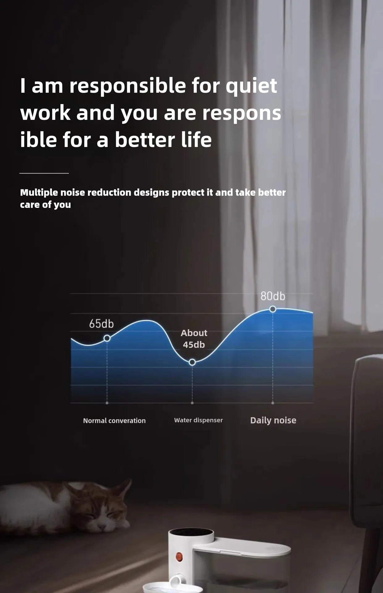 Pet water dispenser, dog and cat water dispenser, dumping cat water dispenser, running water charging automatic water feeder