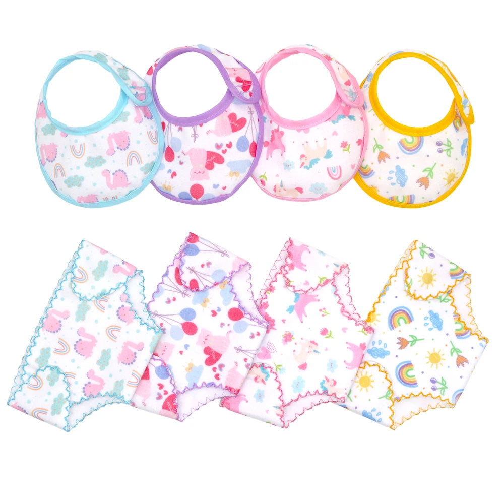 2pcs Doll Diapers Doll Underwear for 14-18 Inch Baby Dolls and Other Similar Dolls 43cm Baby Born Doll Underwear Doll Bibs