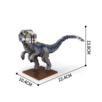 Tyrannosaurus Rex or Velocira Dinosaur Models Micro Mini Building Blocks for Adult Puzzle Toys Perfect Gifts Desktop Decoration